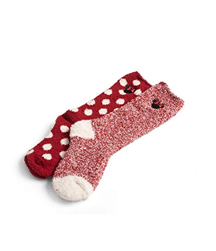 Barefoot Dreams Cozychic Classic Disney Women’s Minnie Mouse Socks, 2-Pack Women’s Socks, Knee Socks, Plush Socks, Loungewear, Fuzzy Socks-Ruby Multi #TOP1