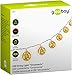 Produktbild goobay 58119 LED Lichterkette mit Timerfunktion Batteriefunktion  Marrokanische Kugeln zum Aufhängen - Lichterkette für Innenbereich mit 10 LED  Warm-Weiß (3000k)  IP20  1,3m, Gold, Transparent