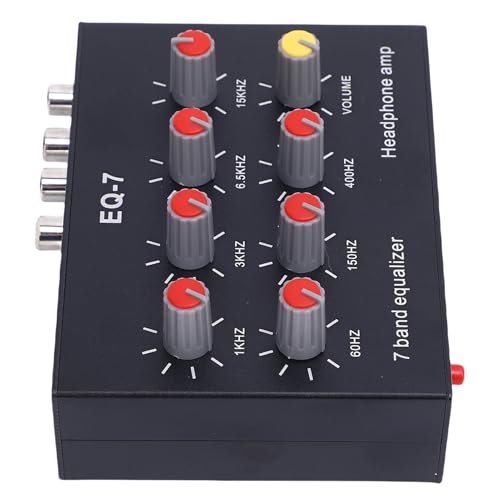 Ecualizador de sonido digital de 7 bandas, 2 canales, ajuste Hi Low de 12dB con enchufe 3.5mm y alimentación DC 5-12V miniatura 2