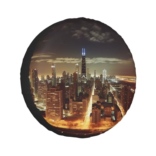 AMREWQYL Chicago City Tire Cover Car Protective Cover
