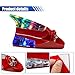 YoRise Car Roof Wind Powered LED Light, Shark Fin Warning Flash Lamp, Waterproof Self-Adhesive Car Antenna Topper Decorative Lights, Roof Tail Light Decoration Replacement for Most Cars (Red)