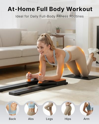 MERACH Pilates Board - Pilates Equipment Multi-Reformer Pilates Machine with 265lbs Foldable, Reformer Pilates for Core Abdominal Arms & Legs, Home Pilates Kit for Women Quite - Image 5