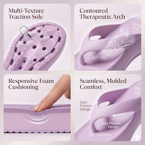 Image of ORTHO JOY Orthopedic Slippers for Women | Soft Cushioned EVA Flip Flops with Arch & Heel Support | Lightweight Anti-Slip Comfort Footwear for Daily Wear, Indoor & Outdoor