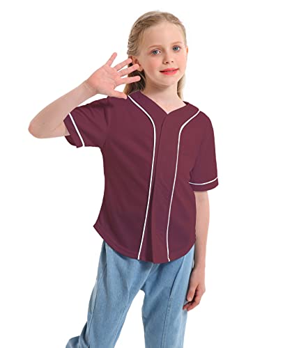 Image of Yuji Itadori Kids Baseball Jersey Button Boys Short Sleeve T-Shirts Hip Hop Fashion Casual Sports Solid Color Shirt