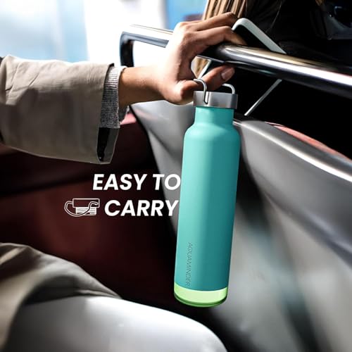 Image of Aquaminder Smart Water Bottle | RGB LED Glow & Timer Hydration Reminder with BT Mobile Phone Connection, Thames with App 600 ML (Biege)