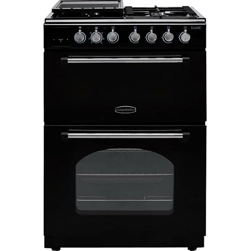 Image of Rangemaster Classic 60 60cm Dual Fuel Cooker - Black/Chrome - A/A Rated
