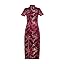 Plum Blossom Embroidery Wine Red