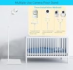 GUCHO Baby Monitor Mount Floor Stand Holder Compatible with Hellobaby,Infant Optics DXR-8 Pro,Nanit Pro,Motorola,Vetch,Kasa Smart,iFamily,Adjustable & Safety Universal Baby Monitor Shelf
