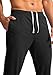 G Gradual Men's Golf Joggers Pants with Zipper Pockets Stretch Sweatpants Slim Fit Track Pants Joggers for Men Work Running (Black, M)
