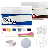 Krbnk Fiberglass Boat Repair Kit, Gel Coat & Marine Grade Fiberglass Repair Kit for Boats, Kayaks, Jet Skis - Color Matching Epoxy Filler for Holes, Cracks, Chips - UV Resistant, Waterproof