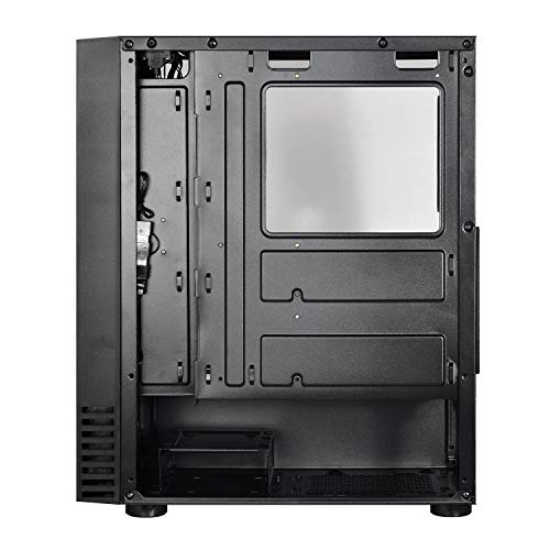 Montech X2 MESH Black ATX Mid-Tower Case/High Airflow, Fine Mesh Front Panel, Full Glass Side Panel, Pre-Installed 2 x 140mm, 1 x 120 mm Rainbow Led Fans