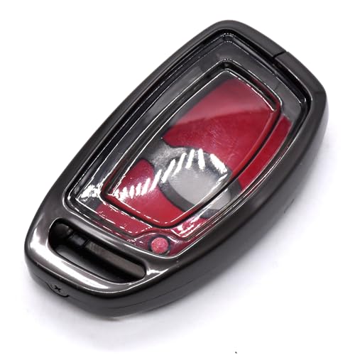 Image of KMH Marble Metal Car Key Cover Compatible with Hyundai Alcazar Creta 2022 Venue i20 Tucson Elantra Model 4 Buttons Smart Keycover with Keychain Key Shell Case Holder Protector Accessories (Gun Brown)
