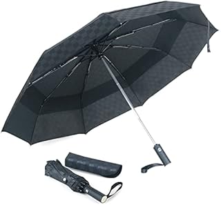 ElifeAcc Windproof Umbrella Auto Compact Folding Umbrella Travel Fast Drying Unisex