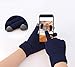 Women Winter Warm Touch Screen Gloves Knitted Soft Elastic Thick Gloves for Clod Weather Navy Blue