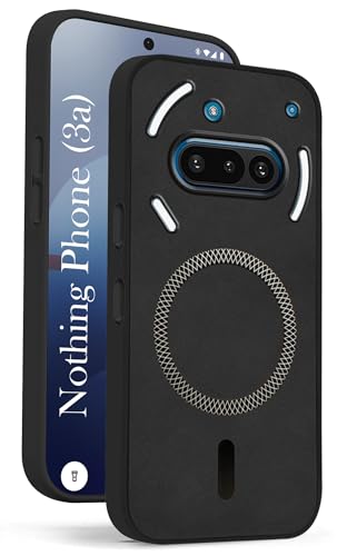Image of Jkobi Leather Finish Back Cover Case for Nothing Phone 3A 5G (MagSafe Compatible Wireless Charging | Soft Touch | Camera Bump Protection)