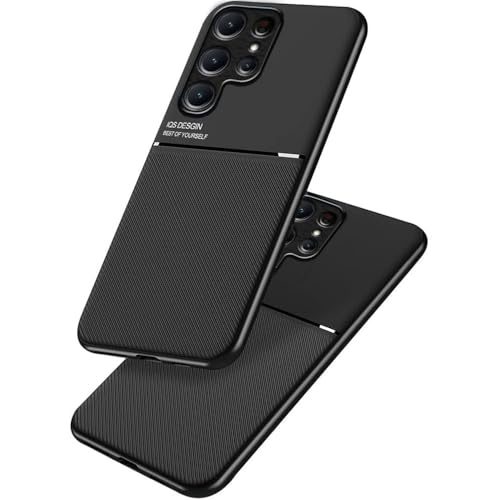 BECAQ Ultra Slim Case for Samsung Galaxy S23 Ultra [Non-Slip Textured] Lightweight Hard PC Shockproof Protective Phone Cover for Galaxy S23 Ultra (Black S23 Ultra)