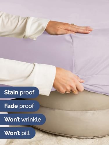 Image of Extra Deep Cal King Fitted Sheet - Single Fitted Sheet - Light Lavender | Easily Fits 18 inch to 24 inch Mattress, Soft, Wrinkle Free, Breathable & Comfy, Extra Deep Pockets Hotel Luxury Fitted Sheet