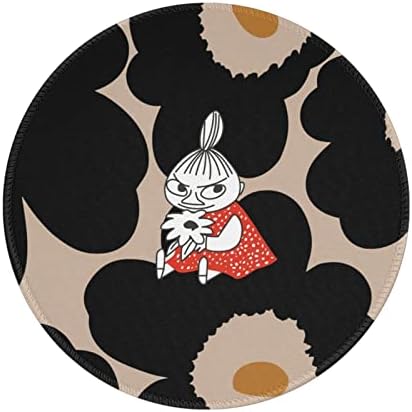 マリメッコ リトルミイ マウスパッド 丸型 ゲーミングマウスパッド パソコン 周辺機器 光学式マウス対応 薄型 小型 防水 洗える 滑り止め 耐久性が良い オフィス自宅兼用 かわいい キャラクター おしゃれ かわいい 20*20cm