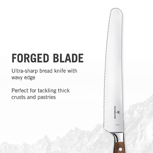 Victorinox Grand Maître Bread Knife, Wood, Wavy Edge, 26 cm Blade, Forged, Stainless Steel - Image 2