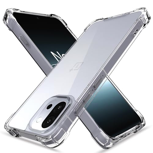 Image of Outlouders Back Cover for OnePlus 13S 5G Clear Transparent PC + TPU | Raised Edges | Shockproof Protection Bumper Case (Transparent)