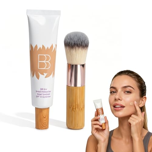 Aigomc BB blur tinted moisturizer Broad Spectrum SPF 30 Medium Buildable Coverage with Natural Lightweight Matte Finish Vegan & Cruelty Free