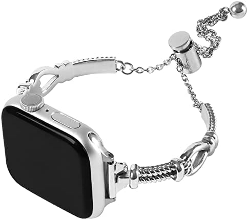 WONMILLE Gold Bracelet Compatible with Apple Watch Band 38mm 40mm 41mm Women, Slim Dressy Design Jewelry Metal Strap Stainless Steel Bling Bangle for iWatch Series 8/7/SE/6/5/4/3/2/1 WONMILLE Gold Bracelet Compatible with Apple Watch Band 38mm 40mm 41mm Women, Slim Dressy Design Jewelry Metal Strap Stainless Steel Bling Bangle for iWatch Series 8/7/SE/6/5/4/3/2/1