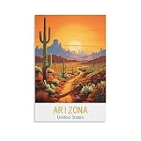 Arizona Vintage-Reiseposter, Landschaft, 20 x 30 cm, 