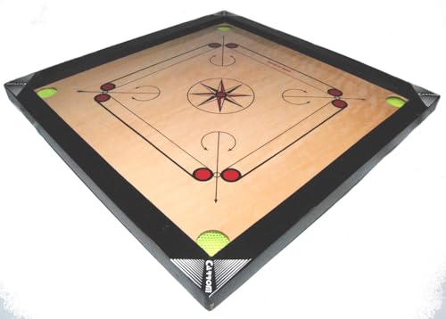 Apex Indian Wooden Carrom Board - NOT FULL SIZED Size 65cm / 25 + EXTRAS