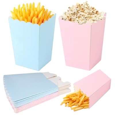 48 Piezas Cajas Palomitas de Cartón Reforzado Resistentes 5.5 x 7.5 x 11cm Bolsas de Palomitas de Maíz Apertura Ondulada para Cine en Casa, Cumpleaños, Baby Shower y Fiestas Temáticas (Azul, Rosa) | Ya disponible en tu tienda friki favorita! En mundofriki.es! 48 Piezas Cajas Palomitas de Cartón Reforzado Resistentes 5.5 x 7.5 x 11cm Bolsas de Palomitas de Maíz Apertura Ondulada para Cine en Casa, Cumpleaños, Baby Shower y Fiestas Temáticas (Azul, Rosa) | Ya disponible en tu tienda friki favorita! En mundofriki.es!