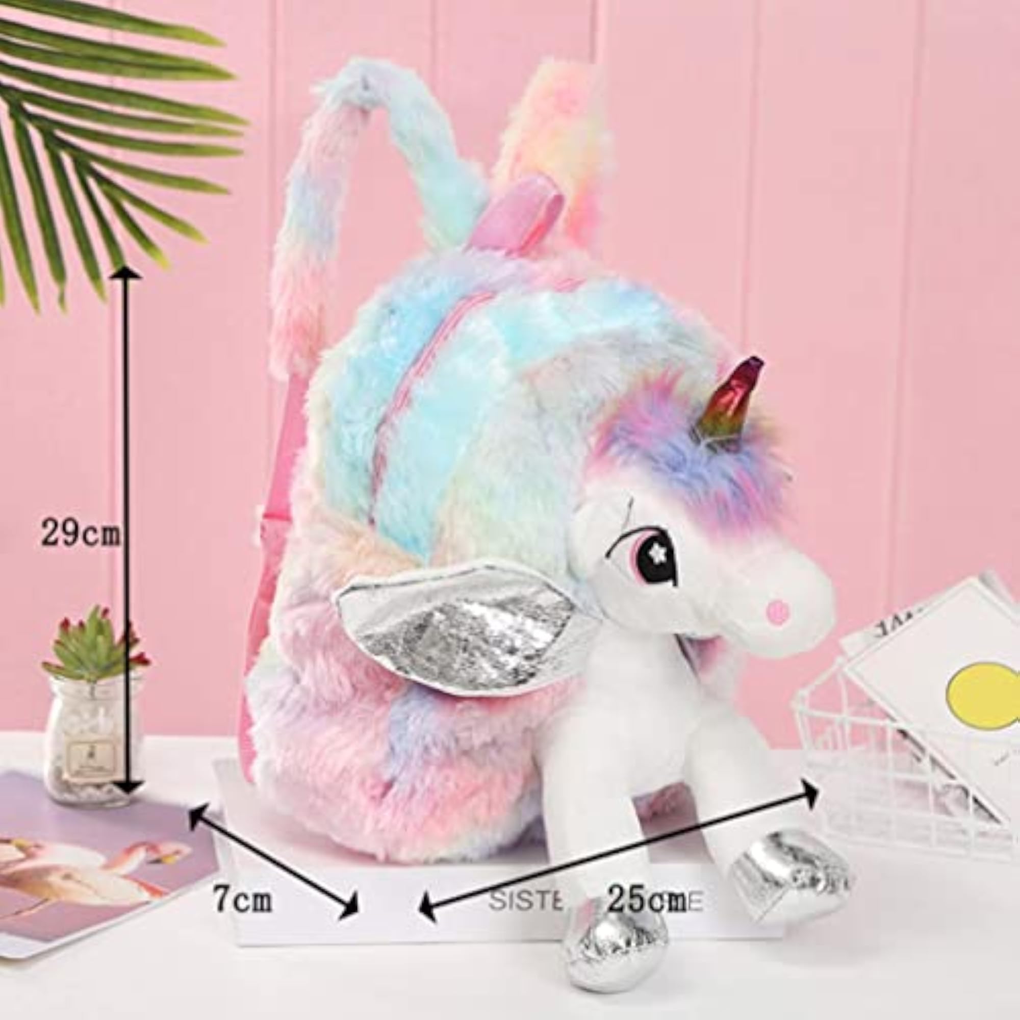 Cute Unicorn Plush Kids Backpack for Girls