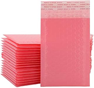 Shoze 50 Pcs Pink Foil Bubble Padded Bag Mailing Envelopes Padded Mailing Shipping Packaging Bags for Promotions or and Alternative to Gift wrap(11 * 15CM)