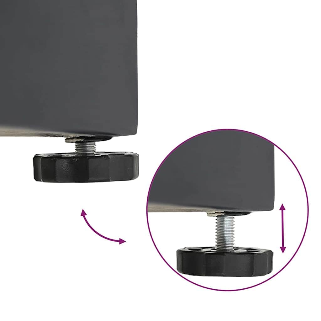 Supporto per ombrellone grigio scuro, 45 x 45 x 31,5 cm, in acciaio resistente alle intemperie, per giardino, terrazza, balcone, stabile supporto per ombrellone con peso e supporto per tubi