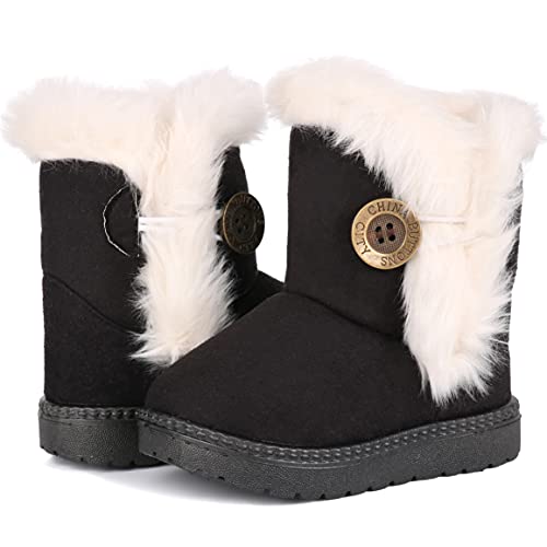 Image of Femizee Girls Boys Warm Winter Boots Kids Outdoor Snow Boots(Toddler /Little Kid)