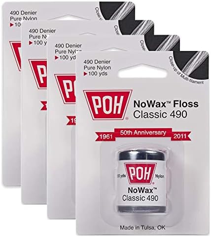 POH Dental Floss Unwaxed, 100 Yard- 4 Pack