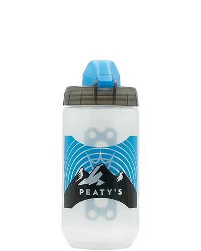 Peaty's x Fidlock Lockin Magnetic 450ml Small Bike Water Bottle Holder & Bottle Set, Premium Alternative To Cage, Twist & Release, MTB Accessories - Sunrise Clear