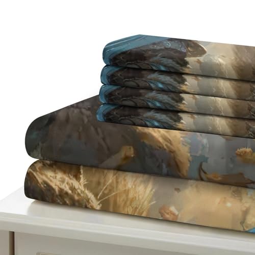 Parure de lit grenouille chevalier super king en microfibre douce
