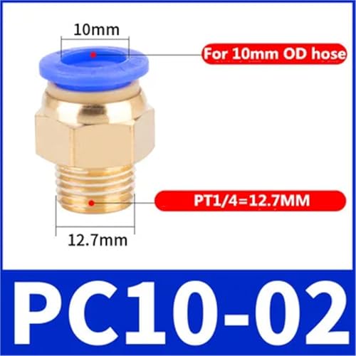 Conector neumático PC para reparar fugas en mangueras de aire comprimido 3
