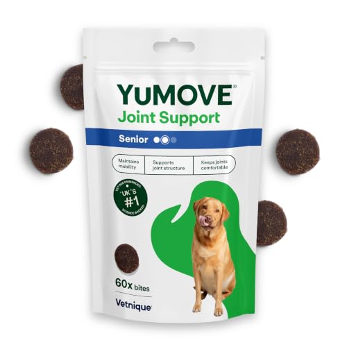 YuMOVE Senior Dog Joint Supplement Daily Bites for Joint Care Essential Dog Hip and Joint Aid for Senior Dogs with Glucosamine Chondroitin Green Lipped Mussel Aged 8+ 60 Chews