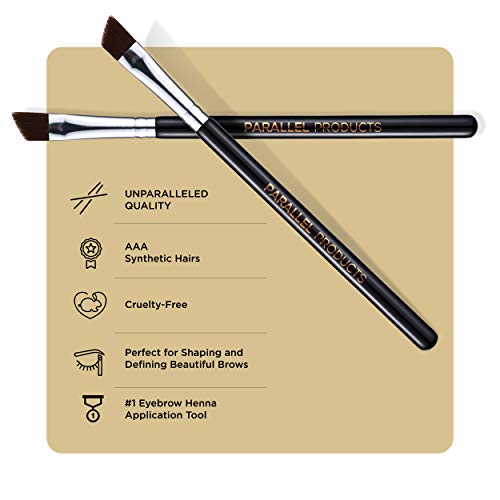 Parallel Products - The Brow Brush - (2 Pack) Premium Angled Eyebrow Brush For Powder, Henna, Cream, Tint, Makeup, Gel, Lamination And Wax #TOP6
