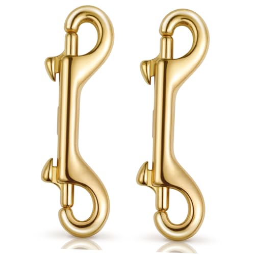 HAPINARY Set of 2 Brass Lobster Clasps Swivel Hooks for Straps Purse Bags and Belting