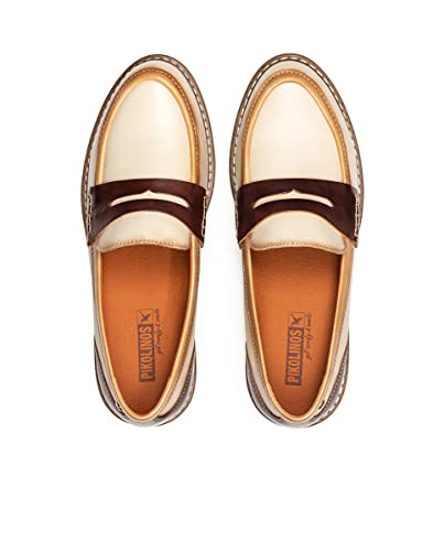 Image of PIKOLINOS Aldaya W8J-3541 Women's Loafers - Premium Calfskin Leather Slip-On - Lightweight Comfort, Removable Insole, Medium & Wide Width Ergonomic Everyday Support