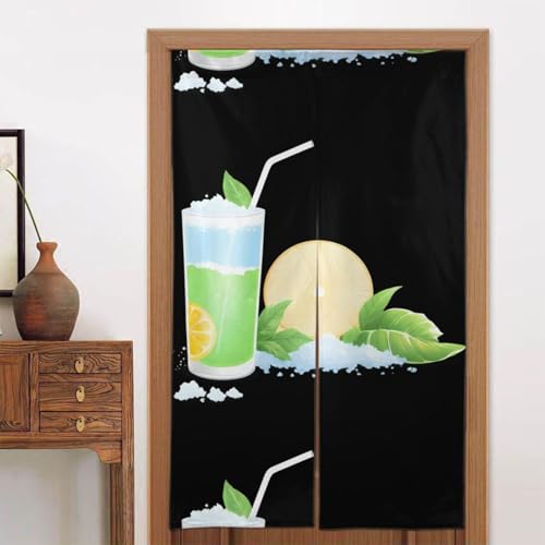 Cortina de puerta para separar ambientes en el baño de casa 5