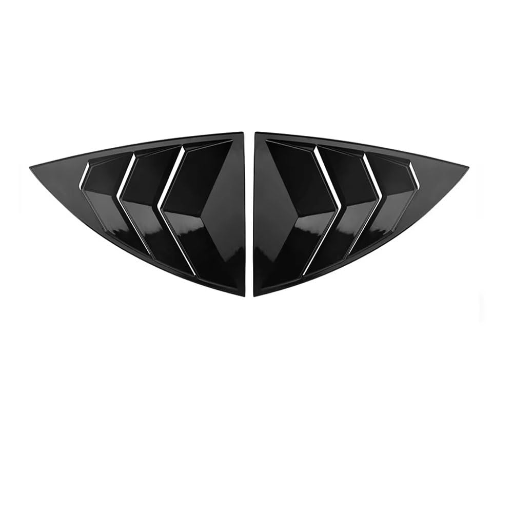 Seitenscheiben Louvers für Tesla Model Y 2019-2022 Carbon Optik Heckfenster Blenden Sport Außendekor,Bright Black Version