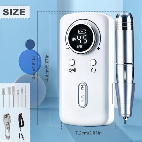 Set eléctrico de taladro para uñas profesional portátil miniatura 2