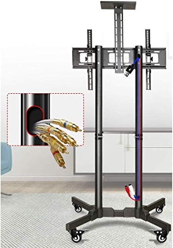 Soporte móvil para TV con ruedas y estantes ajustables miniatura 4