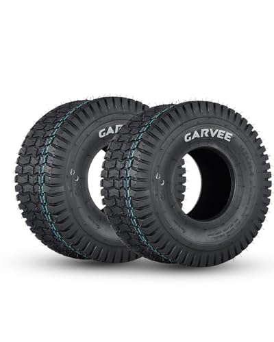 2 Pack 15x6.00-6 Lawn Mower Tires,15x6-6 NHS Off-Highway Tires, 15x6x6 Turf Tires Replacement for Riding Mower Garden Tractor Golf Cart Utility Vehicle,4PR Tubeless