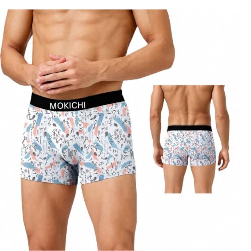 Image of Men's Printed Boxer Briefs | Stretchable Trunks with Comfortable Elastic Waistband | Multicolour Innerwear Pack of 5