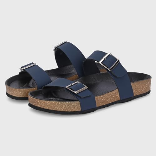 Image of Centrino Men's Berkin-Style Slip-On Sandals | Open Toe Design | Soft PU Footbed | Lightweight & Comfortable | Arch Support | On-Grip Sole | Casual Outdoor Wear (6863)