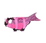  Bokning Chalecos Salvavidas para Perros Sirena y tiburón Estilo Perro pequeño de Perrito Mascota Chaleco Salvavidas （Sirena XS）