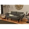 Best futon lounger sit lounge sleep smaller size furniture is perfect for college dorm bedroom studio apartment guest room covered patio porch key kitty key chain included  urban country home decor